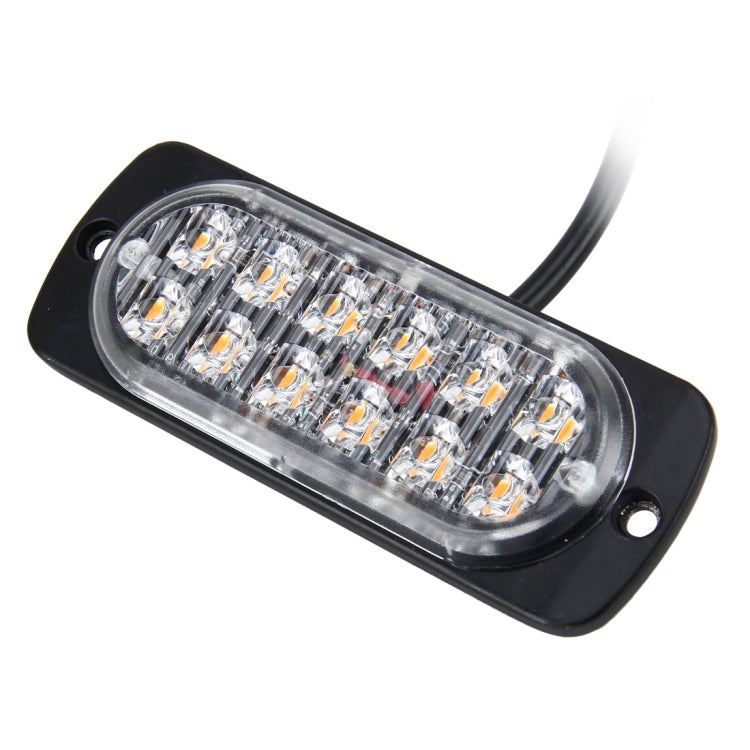 DC 12V-24V 2W 12LEDs SMD-2835 Lamps 17 Flash Patterns 3 Lines Car Flash Lamp Water-resistant Car Truck Emergency Strobe Flash Warning Light, Cable Length: 90cm