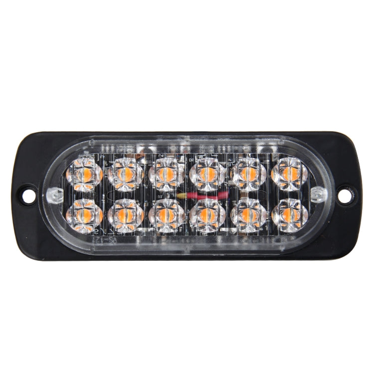 DC 12V-24V 2W 12LEDs SMD-2835 Lamps 17 Flash Patterns 3 Lines Car Flash Lamp Water-resistant Car Truck Emergency Strobe Flash Warning Light, Cable Length: 90cm