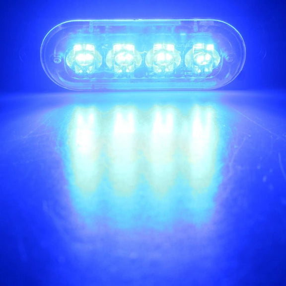 DC 12V-24V 2W 12LEDs SMD-2835 Lamps 17 Flash Patterns 3 Lines Car Flash Lamp Water-resistant Car Truck Emergency Strobe Flash Warning Light, Cable Length: 90cm