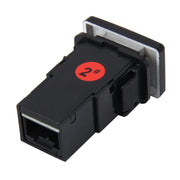 Car Fog Light Lamp Indicator 5 PIN On and Off Button Switch Control Auto Car Fog Light 5 Pin Switch On-Off Button Switch for Toyota, Small Size: 5*2.2*1.7cm(Yellow Light)