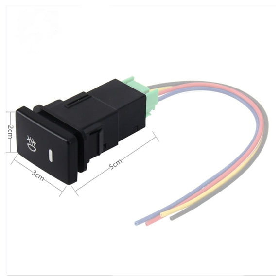 Car Fog Light Lamp Indicator 5 PIN On and Off Button Switch Control Auto Car Fog Light 5 Pin Switch On-Off Button Switch for Toyota, Small Size: 5*2.2*1.7cm(Yellow Light)