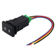 Car Fog Light Lamp Indicator 5 PIN On and Off Button Switch Control 4 Cable Auto Car Fog Light 5 Pin Switch On-Off Button Switch for Toyota, Small Size: 5*2.2*1.7cm(Yellow Light) - Car Switches by PMC TechLife | Online Shopping South Africa | PMC TechLife | Buy Now Pay Later Mobicred