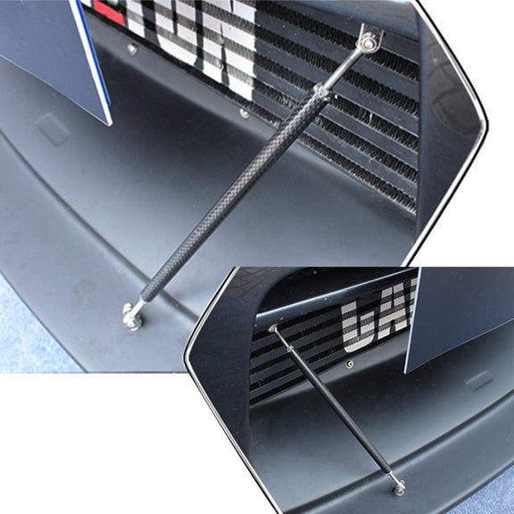 2 PCS Car Modification Large Surrounded By The Rod Telescopic Lever Front and Rear Bars Fixed Front Lip Back Shovel Adjustable Small Rod, Length: 10cm(Silver)