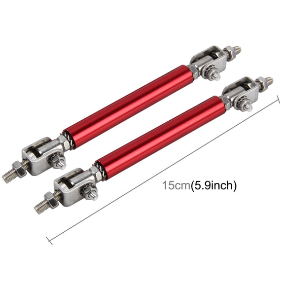 2 PCS Car Modification Large Surrounded By The Rod Telescopic Lever Front and Rear Bars Fixed Front Lip Back Shovel Adjustable Small Rod, Length: 15cm(Red)