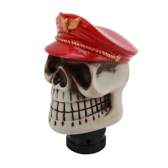 Universal Skull with A Hat Shape Car Gear Shift Knob Modified Car Gear Shift Knob Auto Transmission Shift Lever Knob Resin Gear Knobs
