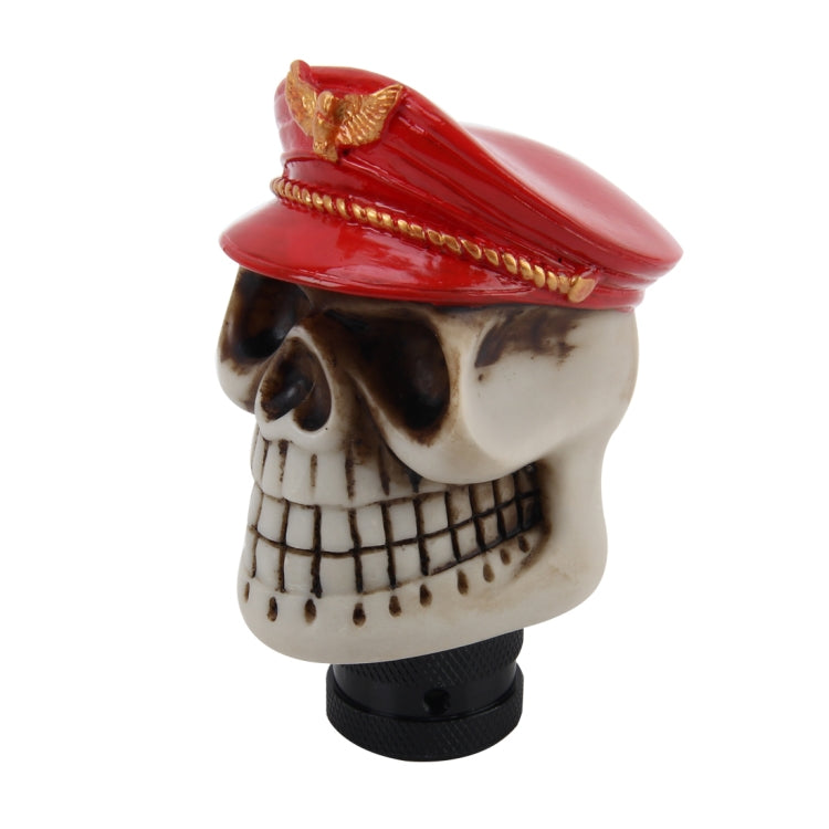 Universal Skull with A Hat Shape Car Gear Shift Knob Modified Car Gear Shift Knob Auto Transmission Shift Lever Knob Resin Gear Knobs