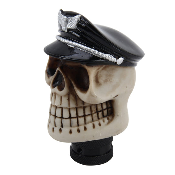 Universal Skull with A Hat Shape Car Gear Shift Knob Modified Car Gear Shift Knob Auto Transmission Shift Lever Knob Resin Gear Knobs
