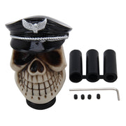 Universal Skull with A Hat Shape Car Gear Shift Knob Modified Car Gear Shift Knob Auto Transmission Shift Lever Knob Resin Gear Knobs