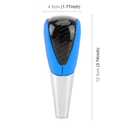 Universal High Carbon Fiber Texture Leather Hole Pattern Car Gear Shift Knob Modified Shifter Lever Knob