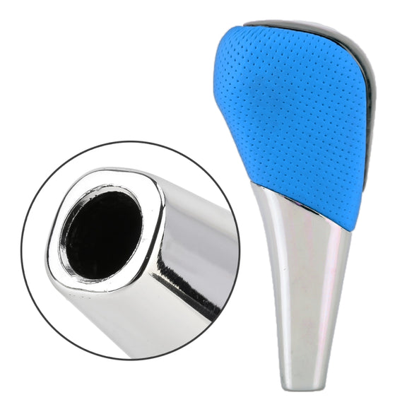 Universal High Carbon Fiber Texture Leather Hole Pattern Car Gear Shift Knob Modified Shifter Lever Knob