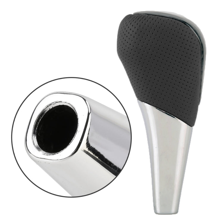 Universal High Carbon Fiber Texture Leather Hole Pattern Car Gear Shift Knob Modified Shifter Lever Knob