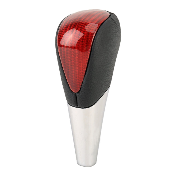 Universal High Carbon Fiber Texture Leather Hole Pattern Car Gear Shift Knob Modified Shifter Lever Knob