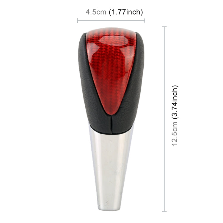 Universal High Carbon Fiber Texture Leather Hole Pattern Car Gear Shift Knob Modified Shifter Lever Knob