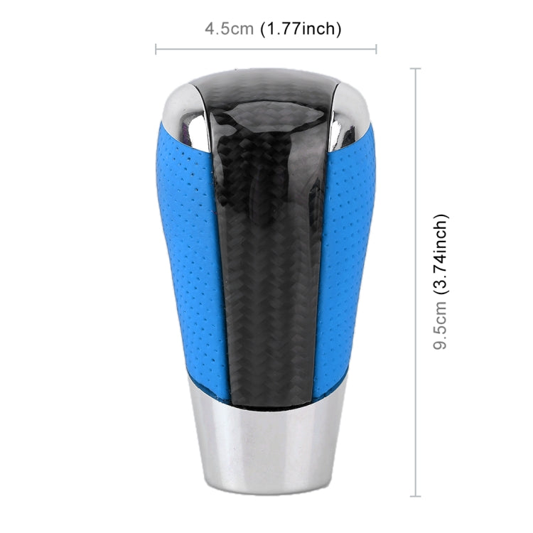 Universal Carbon Fiber Texture Leather Hole Pattern Car Gear Shift Knob Modified Shifter Lever Knob