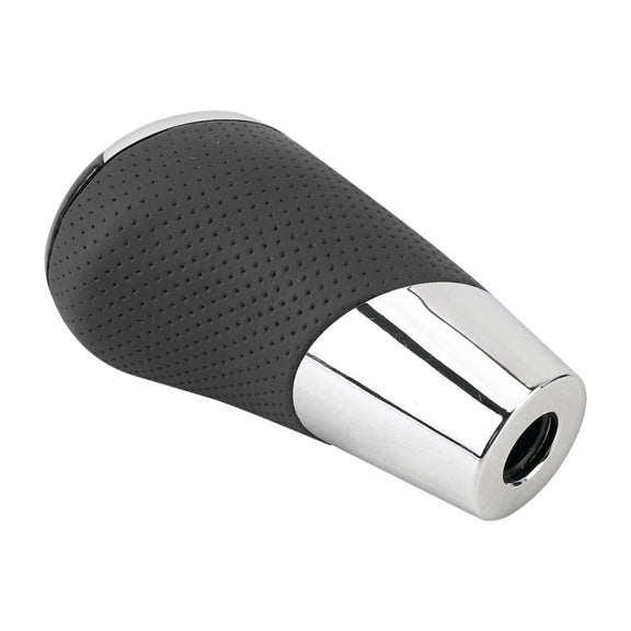 Universal Carbon Fiber Texture Leather Hole Pattern Car Gear Shift Knob Modified Shifter Lever Knob