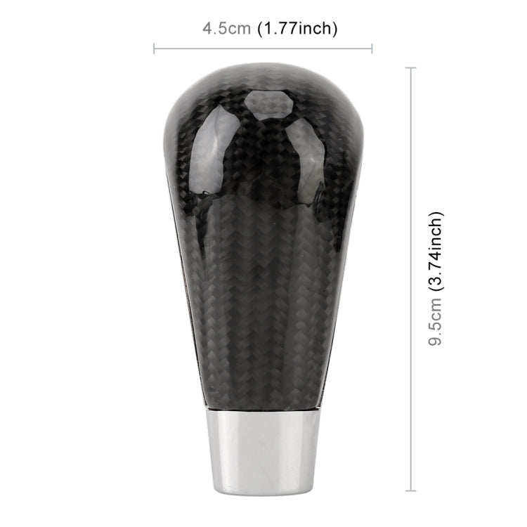 Universal Carbon Fiber Texture Leather Hole Pattern Car Gear Shift Knob Modified Shifter Lever Knob