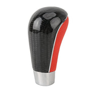 Universal Carbon Fiber Texture Leather Hole Pattern Car Gear Shift Knob Modified Shifter Lever Knob
