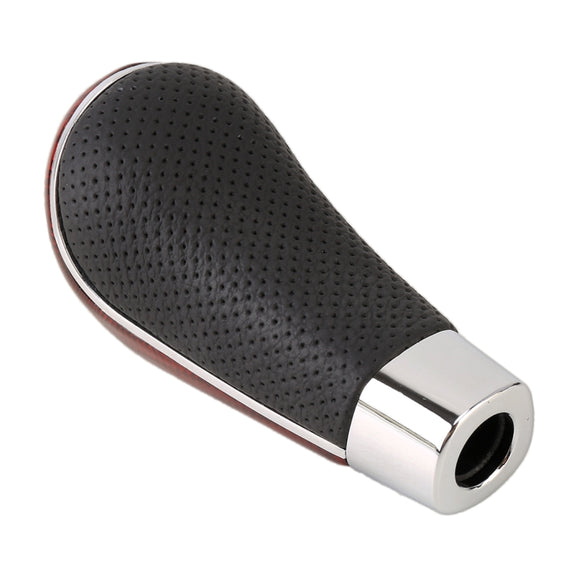 Universal Carbon Fiber Texture Leather Hole Pattern Car Gear Shift Knob Modified Shifter Lever Knob