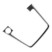 Car Carbon Fiber Gear Position Panel Frame Decorative Sticker for Volkswagen Golf 7 2013-2017, with Hole and Start and Stop, Left Drive