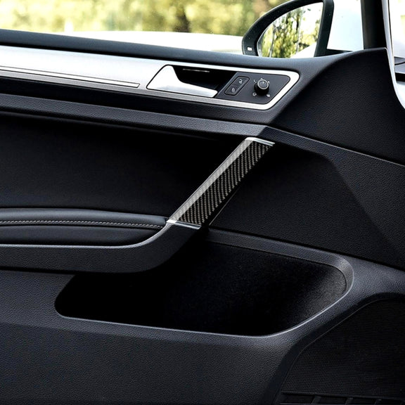 Car Carbon Fiber Door Handle Decorative Sticker for Volkswagen Golf 7 2013-2017