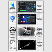 7013B HD 7 inch Car Radio Receiver MP5 Player, Support FM & Bluetooth & TF Card & Phone Link & Wired Carplay