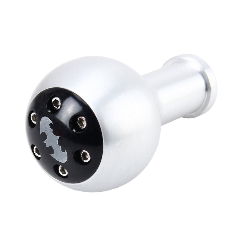 Universal Vehicle Car Bat Pattern Shifter Cover Manual Automatic Aluminum Gear Shift Knob(Silver), Size: 5*9cm