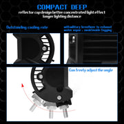 4 inch 18W 1800LM 4 Row LED Strip Light Working Refit Off-road Vehicle Lamp Roof Strip Light