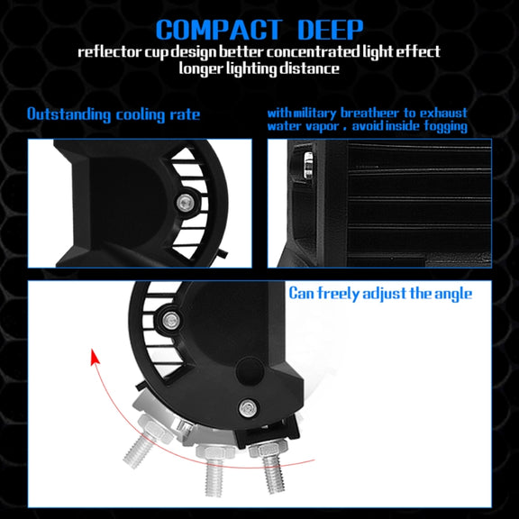 4 inch 18W 1800LM 4 Row LED Strip Light Working Refit Off-road Vehicle Lamp Roof Strip Light