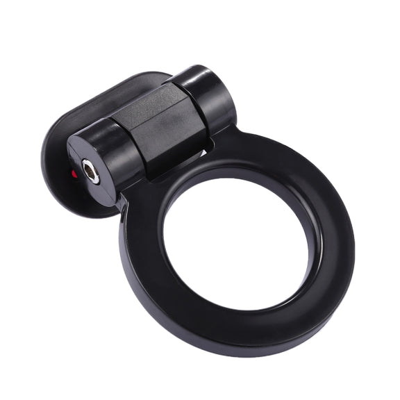 Car Truck Bumper Round Tow Hook Ring Adhesive Decal Sticker Exterior Decoration(Black)