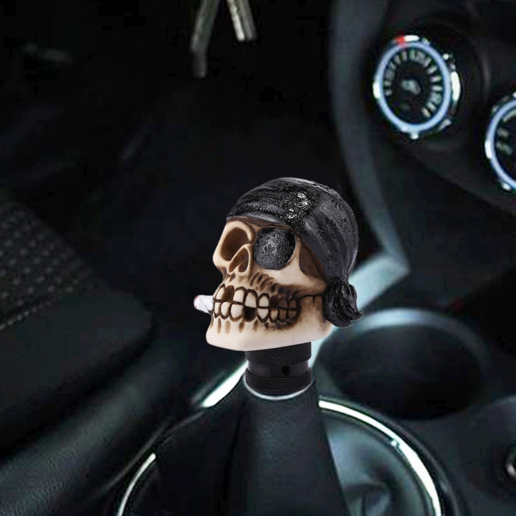 Pirate Skull Shaped Universal Vehicle Car Shifter Cover Manual Automatic Gear Shift Knob (Black)