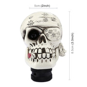 Pirate Skull Shaped Universal Vehicle Car Shifter Cover Manual Automatic Gear Shift Knob (White)
