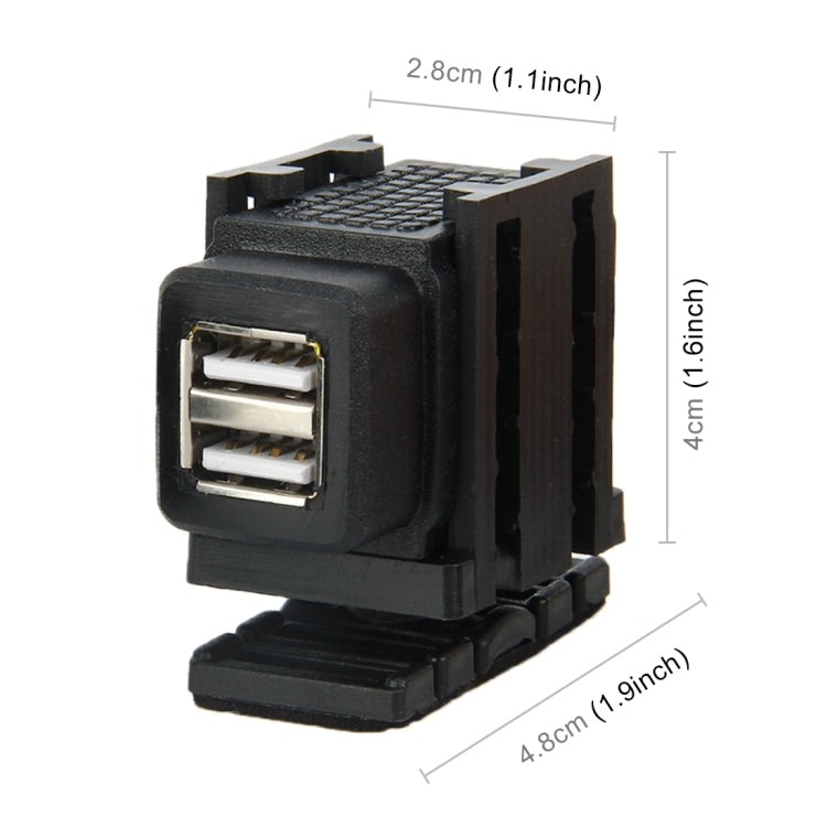 Water-resistant Motorcycle SAE To USB Cable Adapter 3.1A Dual Port Power Socket Adapter, for Smart Phones, Tablets, GPS