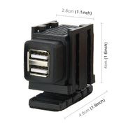 Water-resistant Motorcycle SAE To USB Cable Adapter 3.1A Dual Port Power Socket Adapter, for Smart Phones, Tablets, GPS