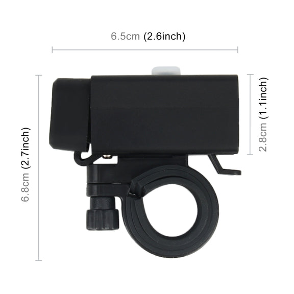 Water-resistant Motorcycle USB Phone Charger Adapter with Power Switch 5V Dual Ports Smart Charging Power Socket, for Phone, Tablets, GPS