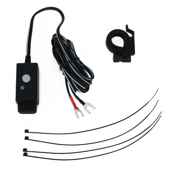Water-resistant Motorcycle USB Phone Charger Adapter with Power Switch 5V Dual Ports Smart Charging Power Socket, for Phone, Tablets, GPS
