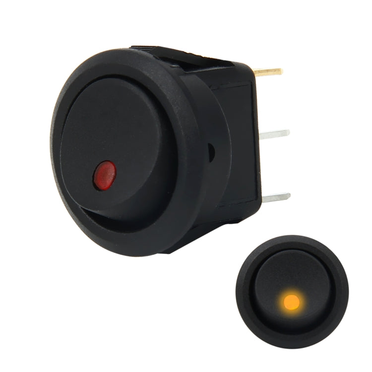 20 Amp 12 Volt Triple Plugs LED ON OFF Rocker Power Switch (Yellow Light)