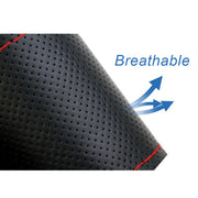 Four Seasons Genuine Leather Hand-stitched Car Adaptation Steering Wheel Cover for 38cm Steering Wheel