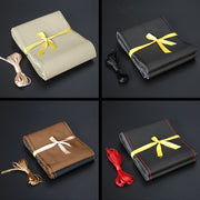 Four Seasons Genuine Leather Hand-stitched Car Adaptation Steering Wheel Cover for 38cm Steering Wheel