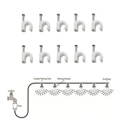 Outdoor Lawn Garden PE Mist Watering Line Misting Cooling System with 6 x Mist Nozzles, Length: 6m (White)