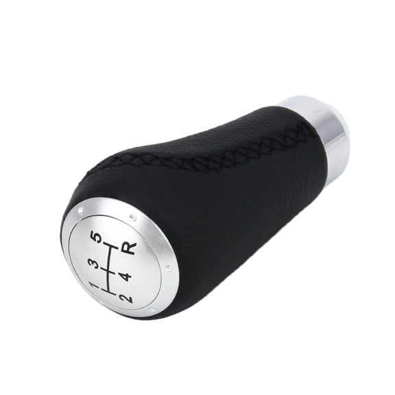 Universal Car Modified Shifter Black Leather Lever Manual 5-Speed Gear Shift Knob
