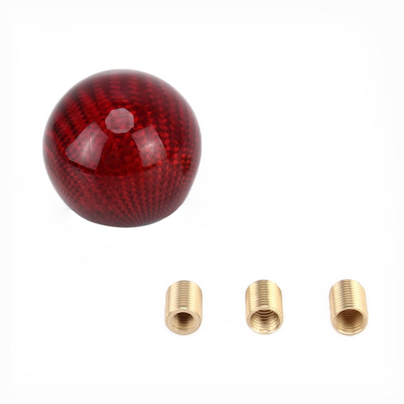Universal Vehicle Car Shifter Cover Manual Automatic Carbon Fiber Ball Gear Shift Knob(Red)