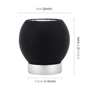 Universal Car Ball Shape Gear Shifter Lever Manual Automatic Black Leather Shift Knob Adapter