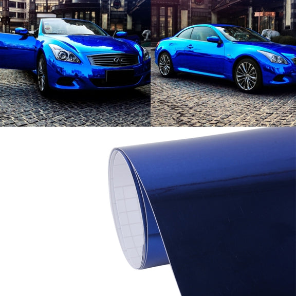1.52m �� 0.5m Electroplating Car Auto Body Decals Sticker Self-Adhesive Side Truck Vinyl Graphics(Blue)