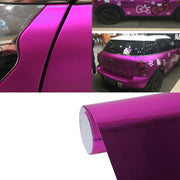 1.52m �� 0.5m Electroplating Car Auto Body Decals Sticker Self-Adhesive Side Truck Vinyl Graphics(Magenta)