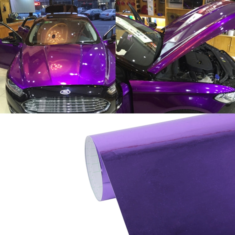 1.52m �� 0.5m Electroplating Car Auto Body Decals Sticker Self-Adhesive Side Truck Vinyl Graphics(Purple)