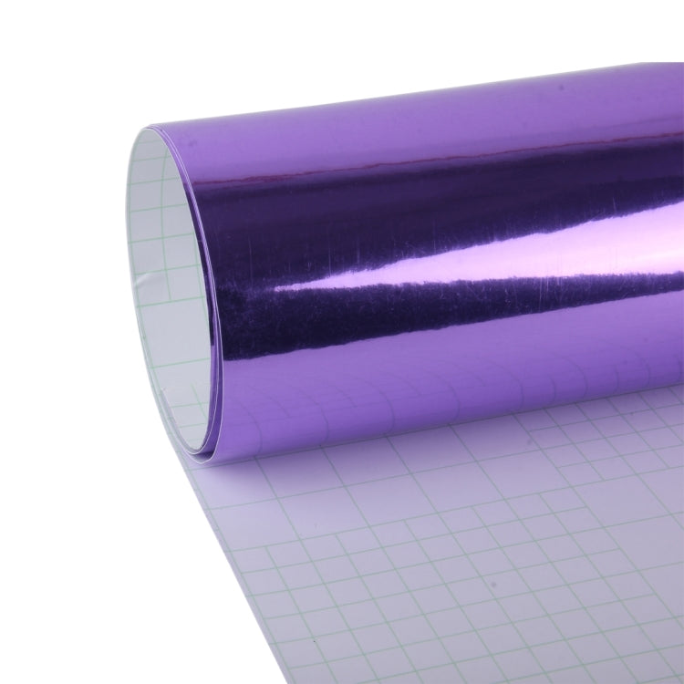 1.52m �� 0.5m Electroplating Car Auto Body Decals Sticker Self-Adhesive Side Truck Vinyl Graphics(Purple)