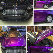 1.52m �� 0.5m Electroplating Car Auto Body Decals Sticker Self-Adhesive Side Truck Vinyl Graphics(Purple)