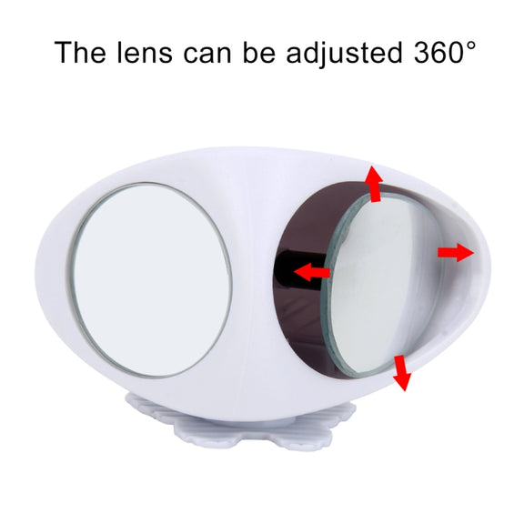 3R-051 360 Degrees Rotatable Left Blind Spot Side Assistant Mirror for Auto Car