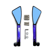 2 PCS Motorcycle Parts CNC Technology Aluminum Alloy Rearview Mirror Side Mirror(Black)