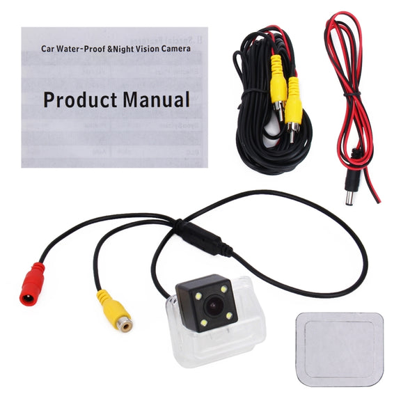 656��492 Effective Pixel HD Water-resistant 4 LED Night Vision Wide Angle Car Rear View Backup Reverse Camera for 2013-2017 Version Mazda CX-5/2010-2011 Version Mazda CX-7